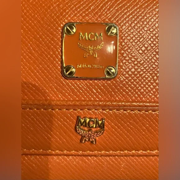 Authentic MCM Long Leather Wallet w/Charm - Picture 2 of 10